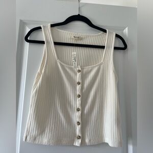 White ribbed madewell tank - new with tags